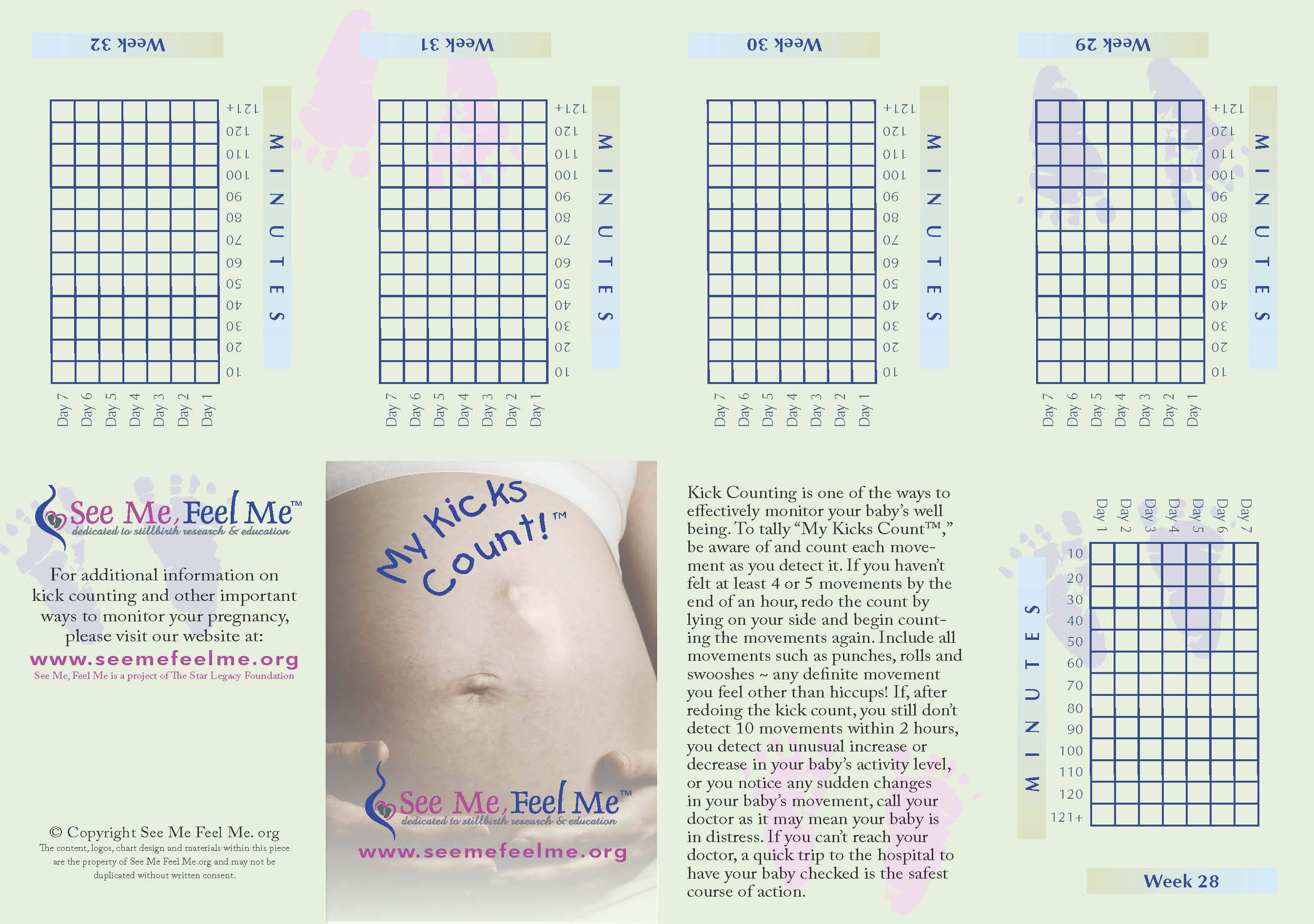 Pregnancy Kick Count Chart